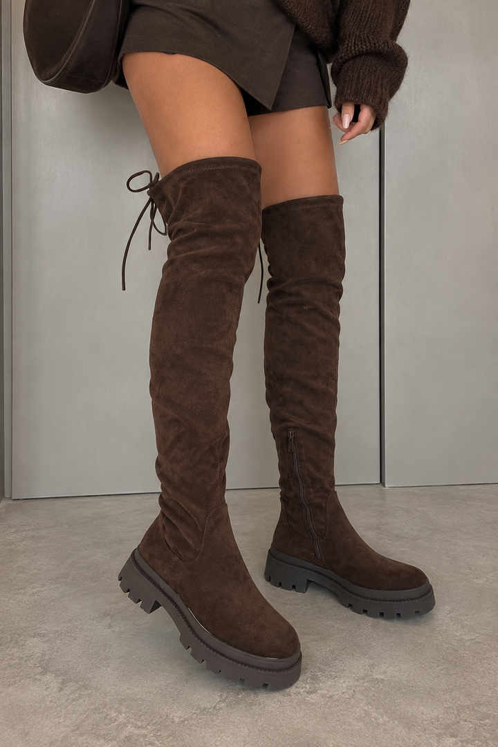 WILDLEDEROPTIK OVERKNEE STIEFEL MELL - versch. Farben
