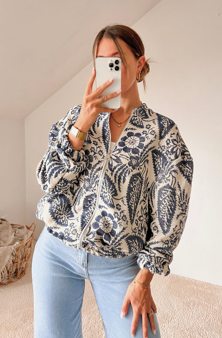 FLOWER BLUE JACKET - Blau