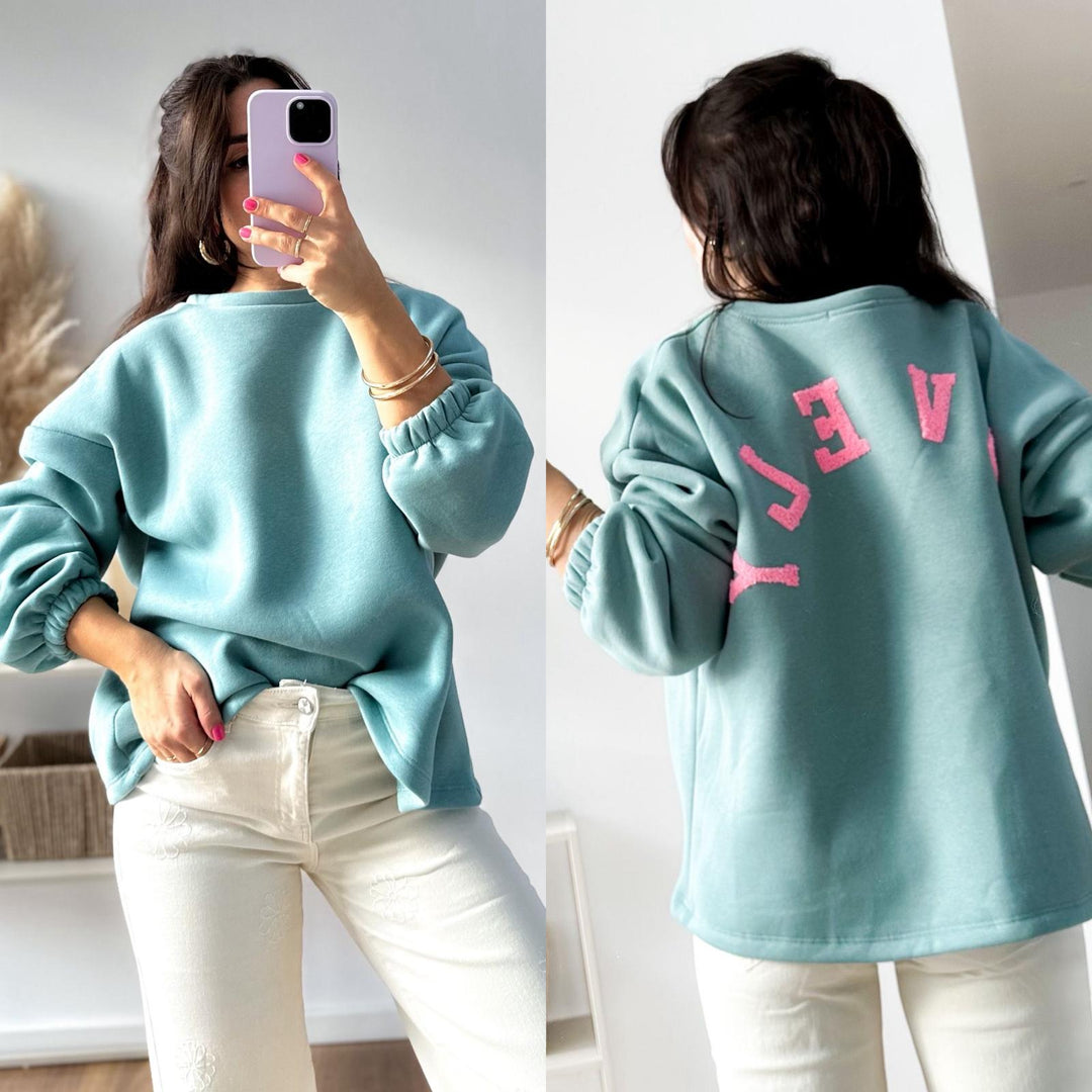 OVERSIZE SWEATSHIRT LOVELY - versch. Farben