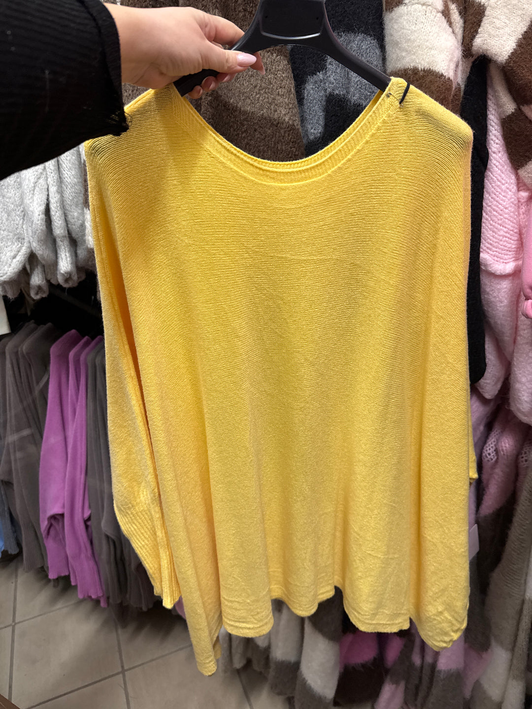 LANGER OVERSIZE BASIC PULLOVER - versch. Farben