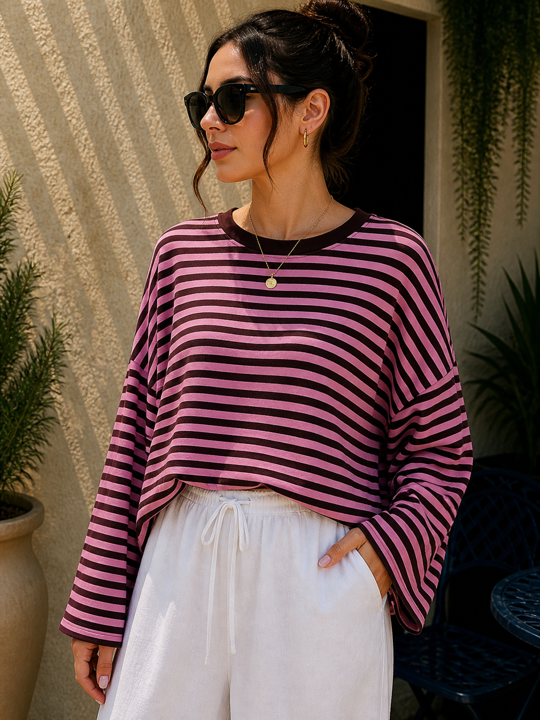 STREIFEN LONGSLEEVE LIZ - versch. Farben