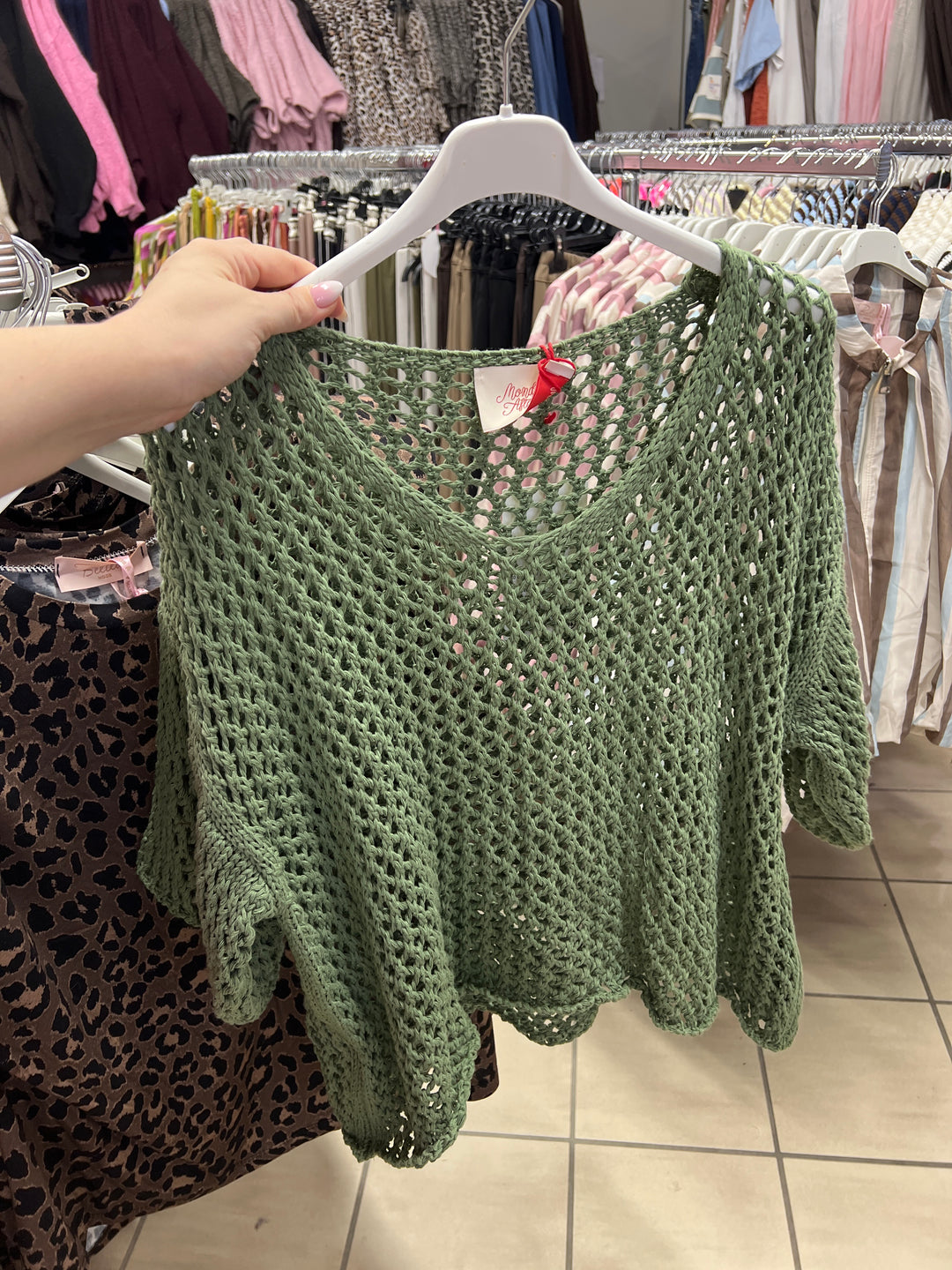 HÄKEL KURZARM PULLOVER - Versch. Farben
