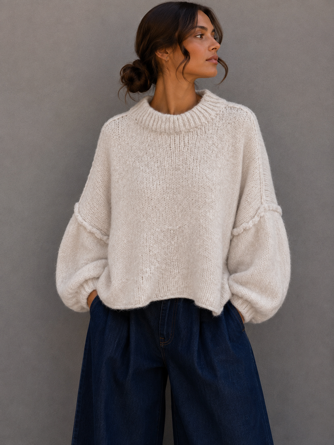 OVERSIZE STRICKPULLOVER MAIRA - versch. Farben