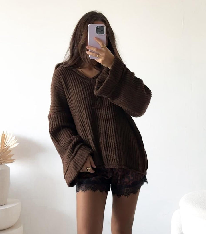 OVERSIZE STRICKPULLOVER ELISA - versch. Farben