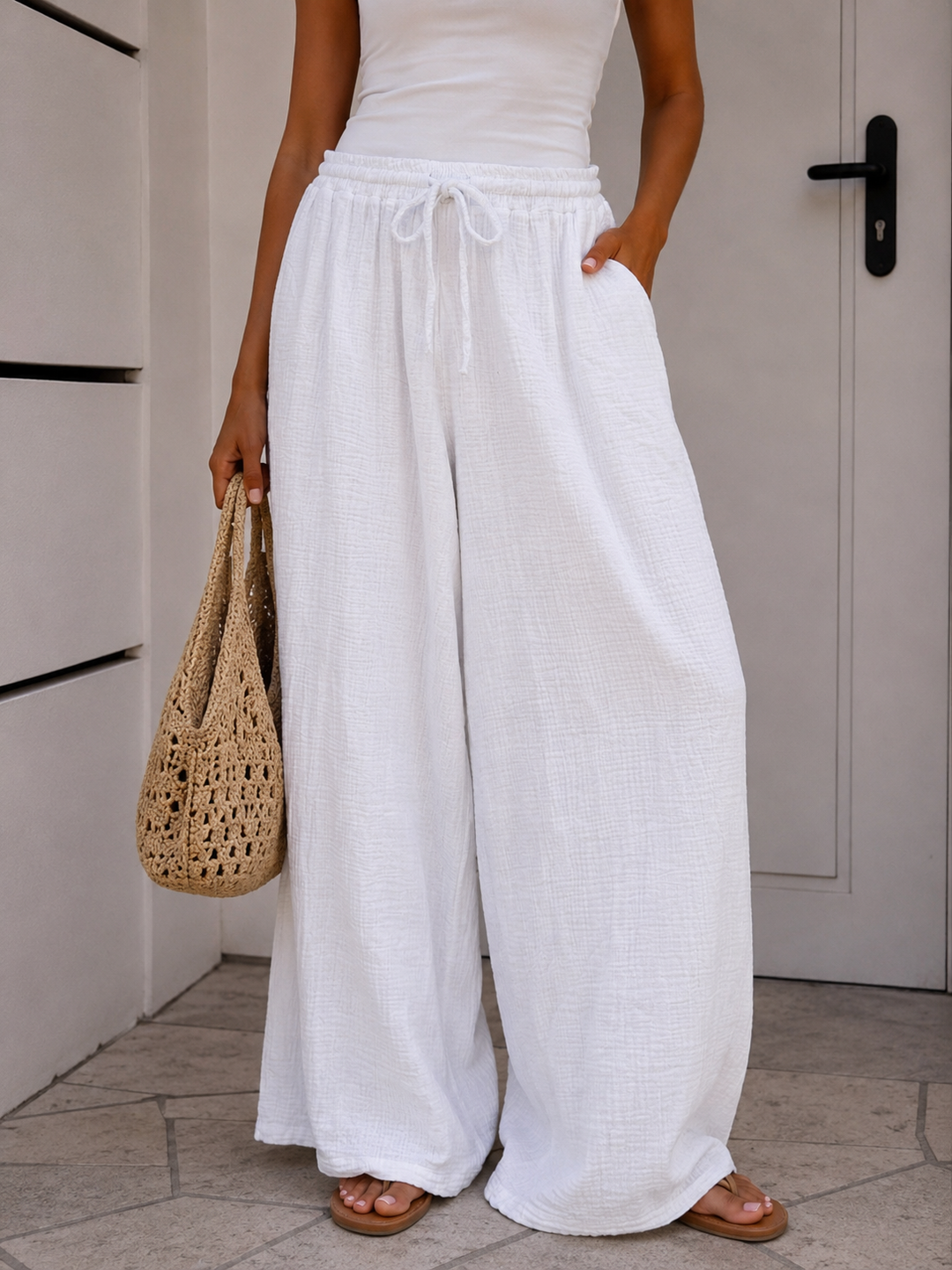 BASIC MUSSELIN HOSE - versch. Farben
