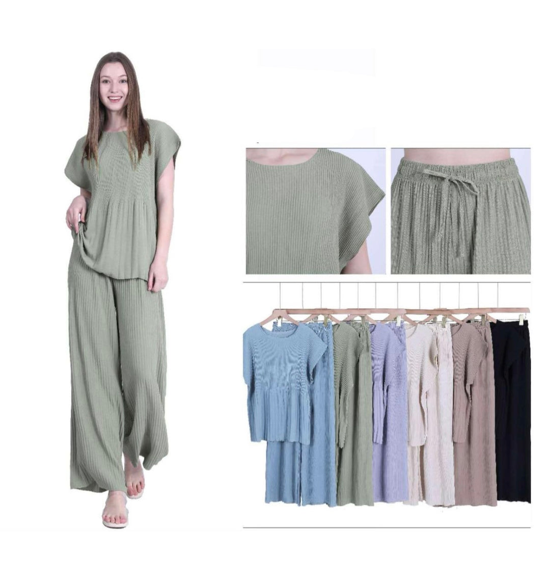 2TEILER SET PLISSEE - versch. Farben