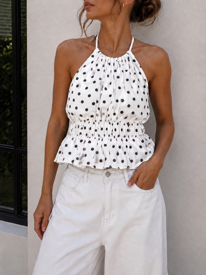 PUNKTE NECKHOLDER TOP - versch. Farben