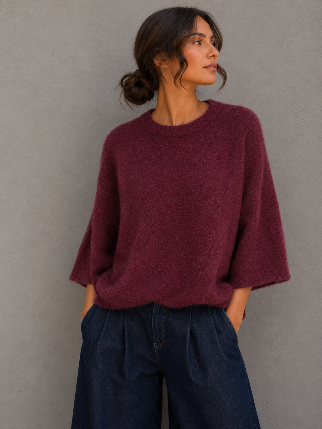 PULLOVER INESSA mit 3/4 Arm - versch. Farben