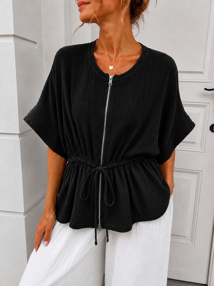 KURZARM MUSSELIN JACKE - versch. Farben