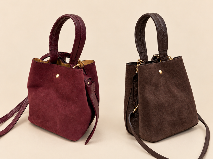 WILDLEDER BUCKET BAG NIMO - versch. Farben