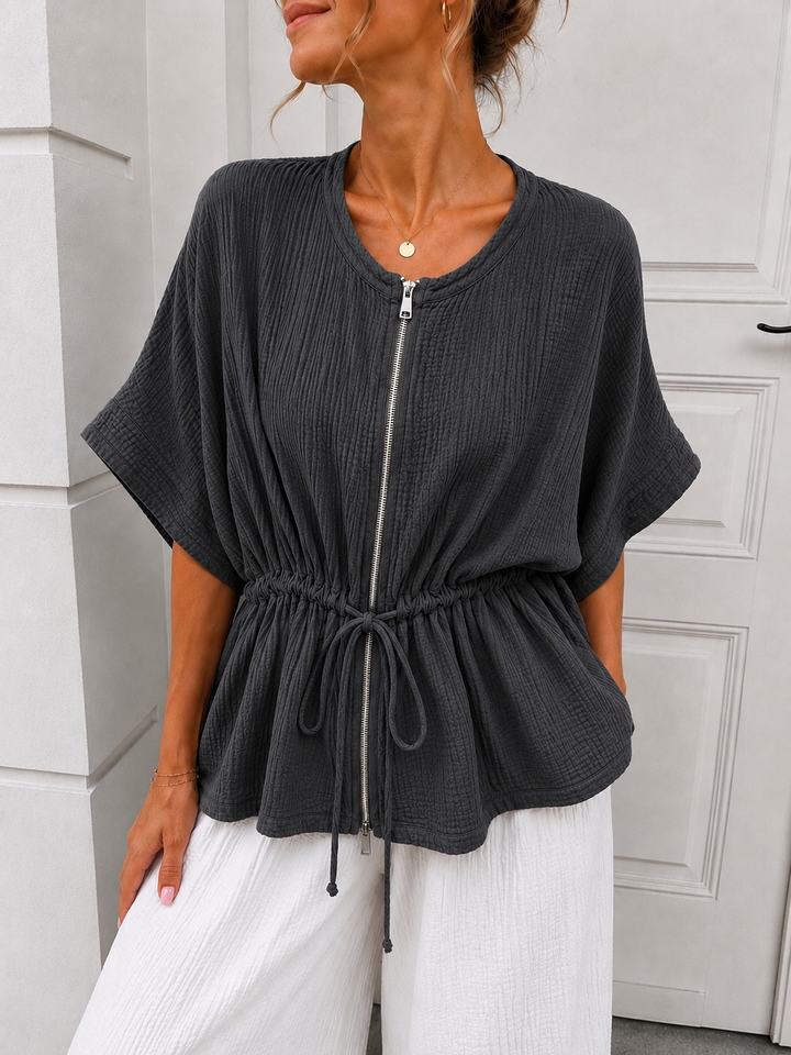 KURZARM MUSSELIN JACKE - versch. Farben