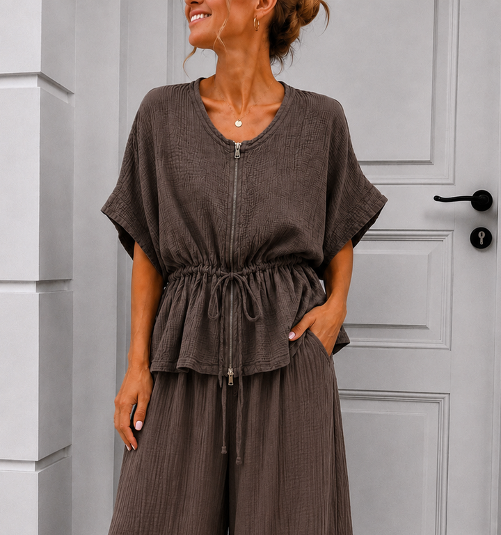 KURZARM MUSSELIN JACKE - versch. Farben