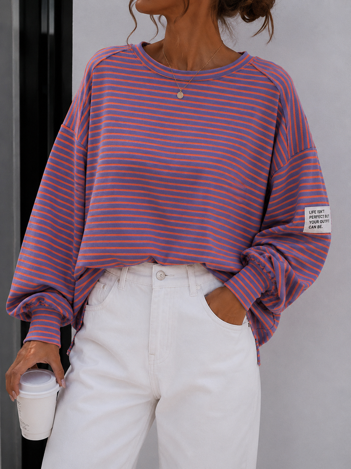 STREIFEN SWEATSHIRT LISA - versch. Farben