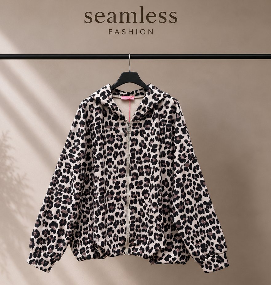 LEO SWEATJACKE  mit Raffung