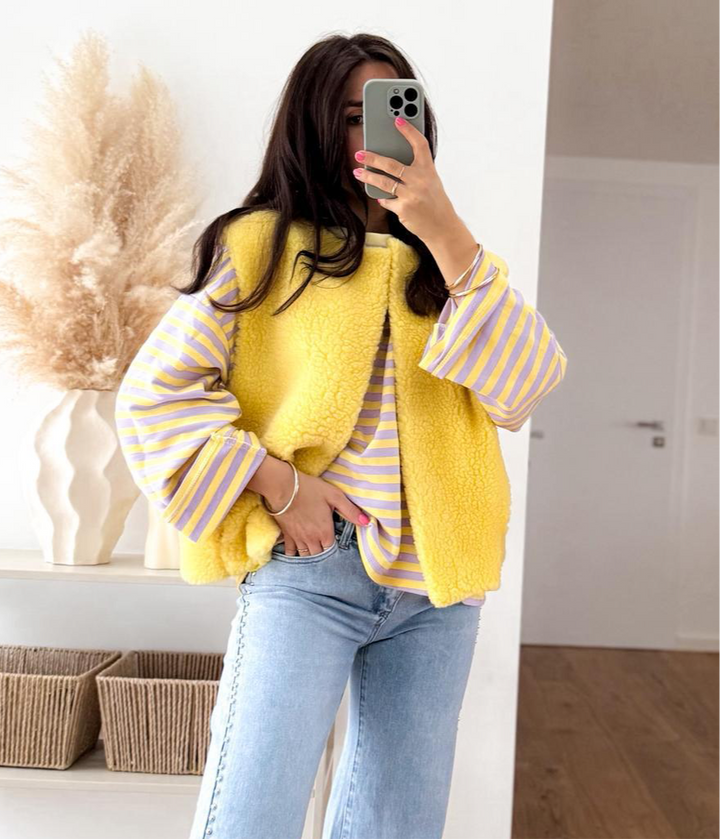 LOCKERES STREIFEN LANGARM SHIRT MON - versch. Farben