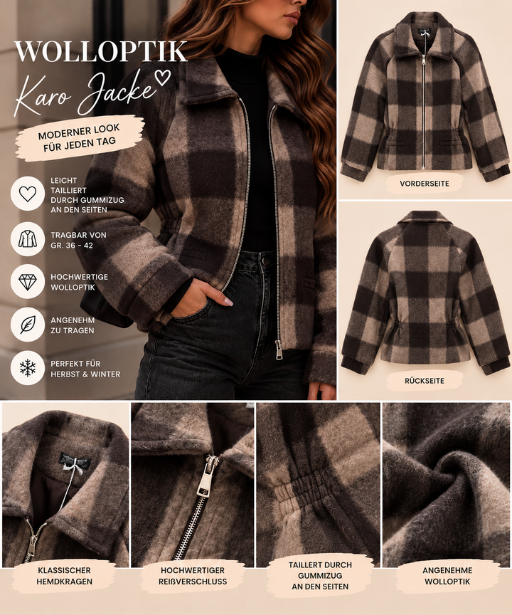 WOLLOPTIK KARO JACKE
