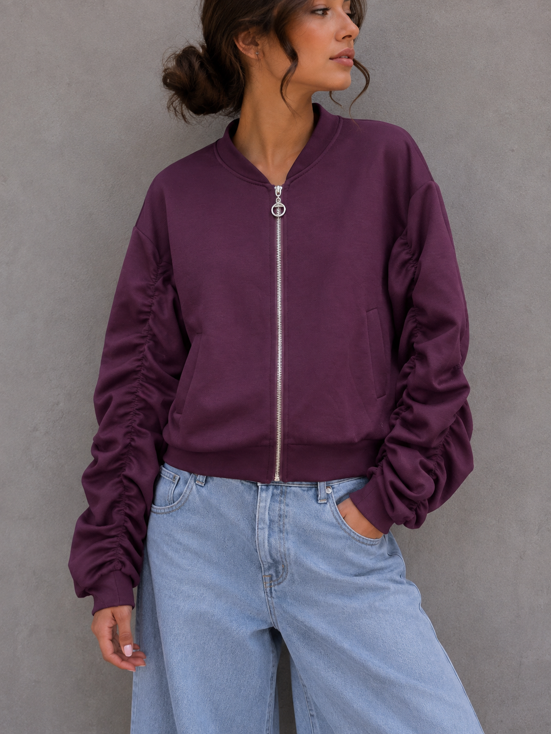 SWEATJACKE JULE - Beere