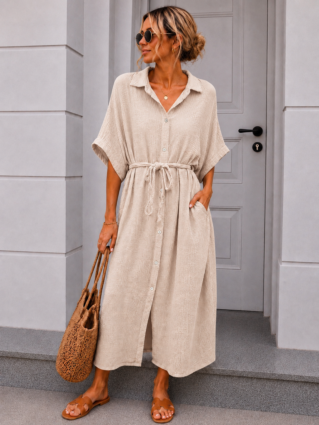 MUSSELIN BLUSENKLEID CORINNA - versch. Farben
