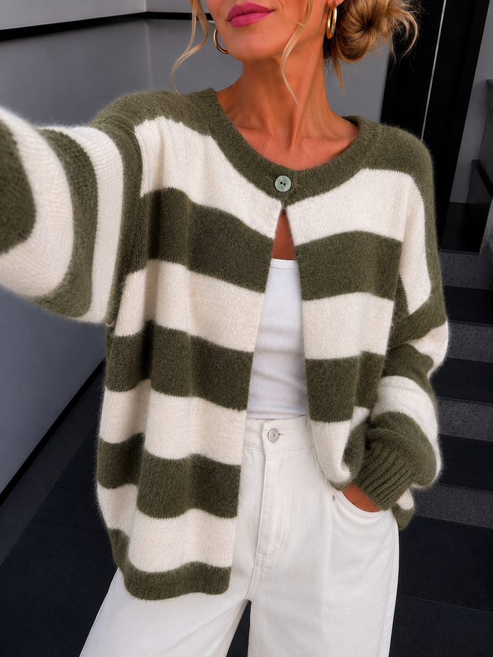 STREIFEN STRICKJACKE SHELLY - versch. Farben