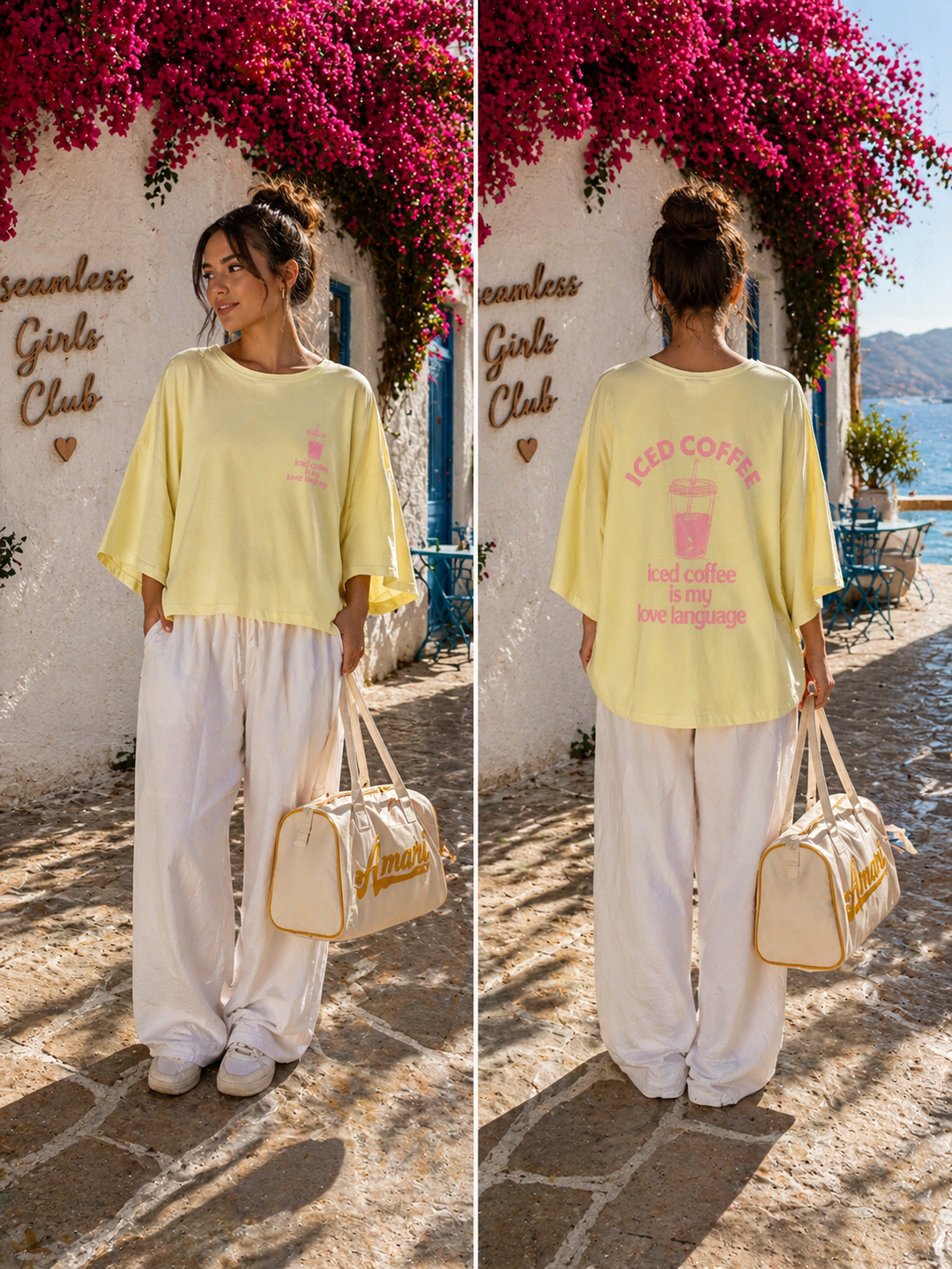 OVERSIZE T-SHIRT ICE COFFEE - versch. Farben