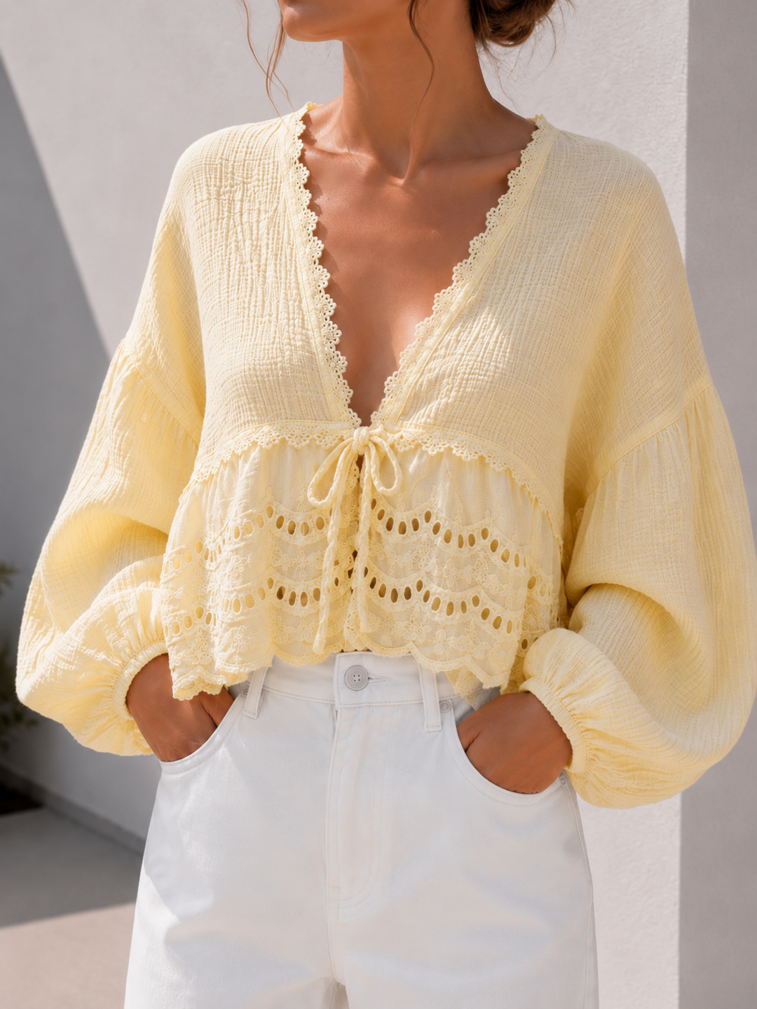 LOCHMUSTER MUSSELIN BLUSE LORITA - versch. Farben