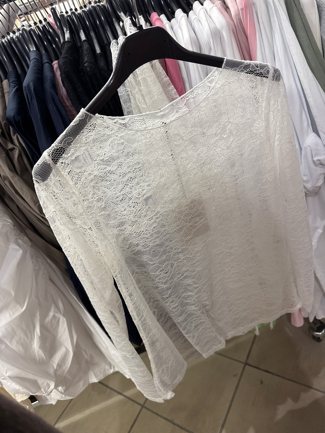 LACE LANGARM SHIRT MONA