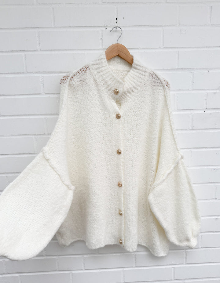 LANGE OVERSIZE STRICKJACKE MAIRA - versch. Farben