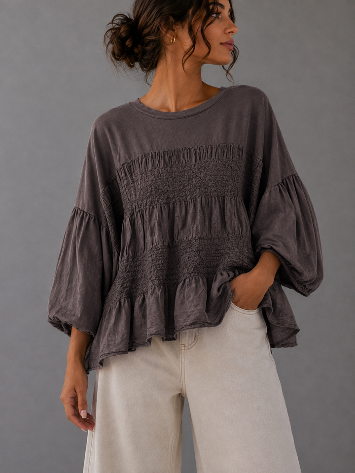 DÜNNES SHIRT MELLO mit 3/4 Arm - versch. Farben