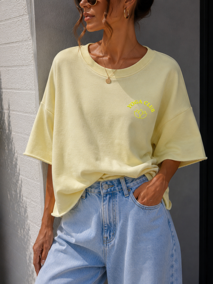YOGA CLUB KURZARM SWEATER - versch. Farben