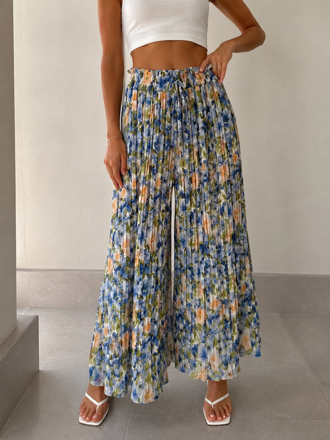 FLOWER PLISSEE CULOTTE  - versch. Farben