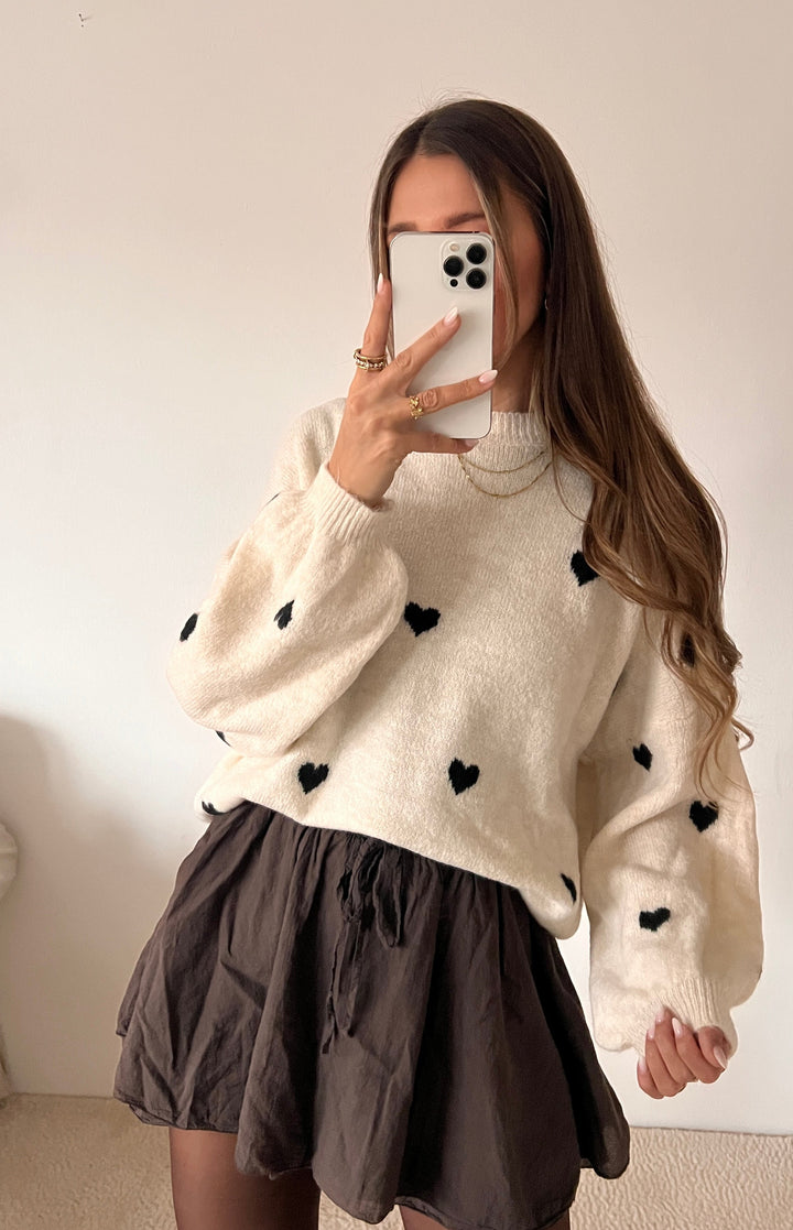 HERZ STRICKPULLOVER - Versch. Farben