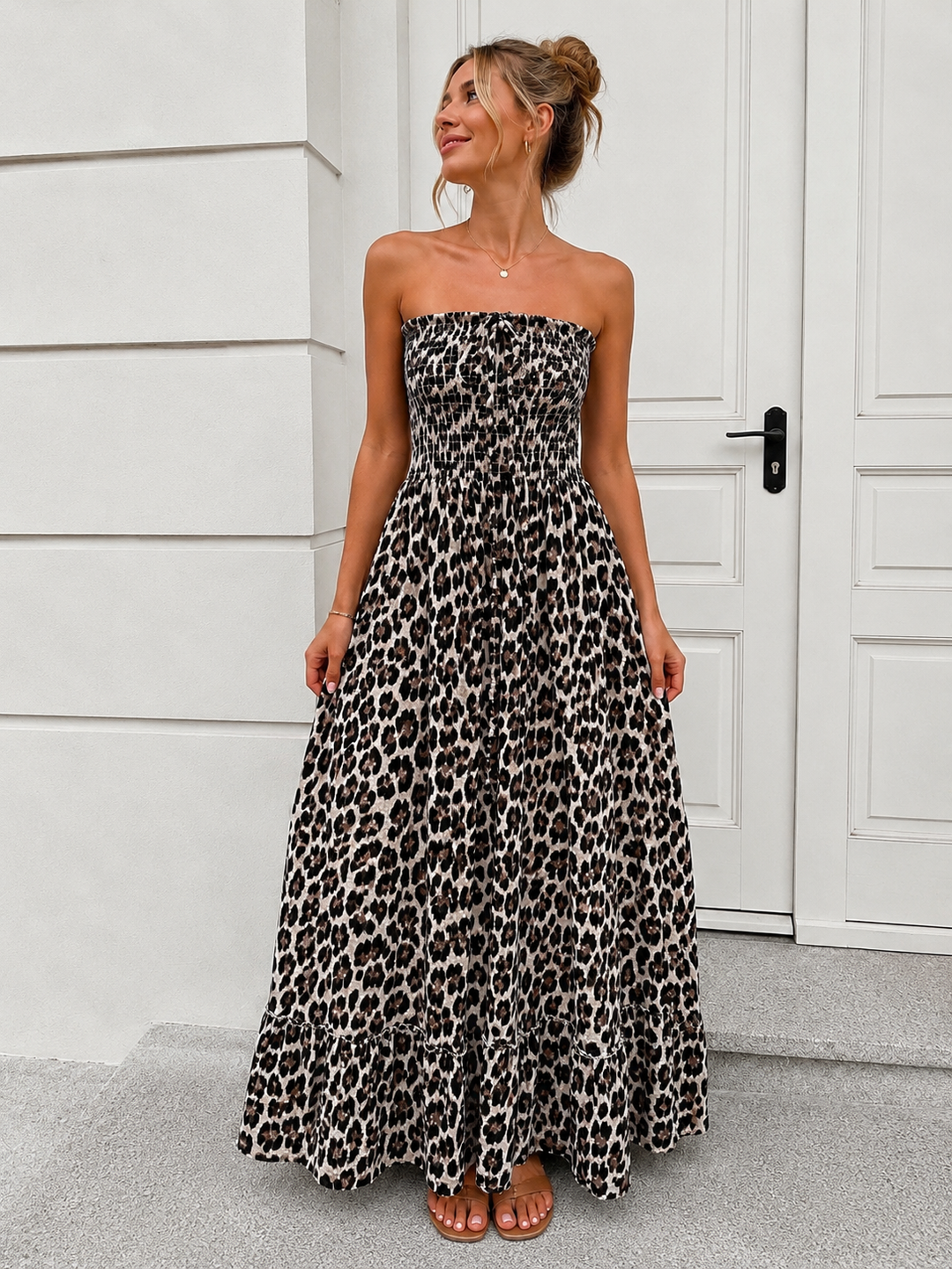 LEO OFF SHOULDER MAXIKLEID