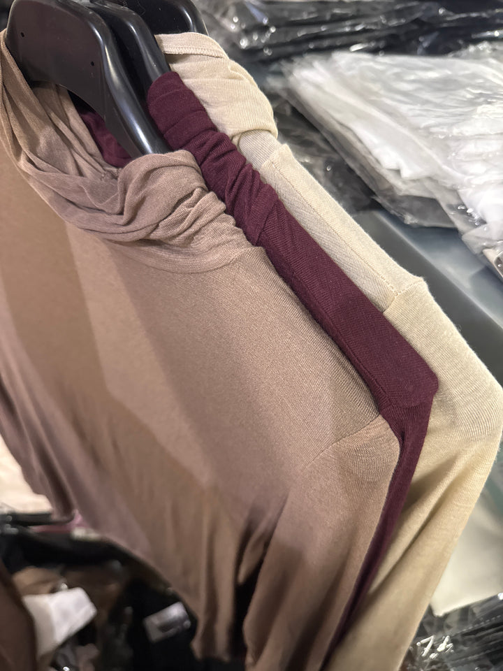 KASCHMIR ROLLKRAGEN LONGSLEEVE - versch. Farben