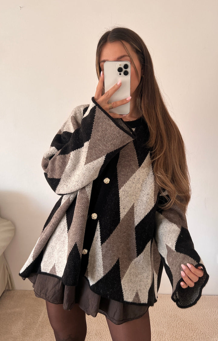 OVERSIZE RAY STRICKJACKE - versch. Farben