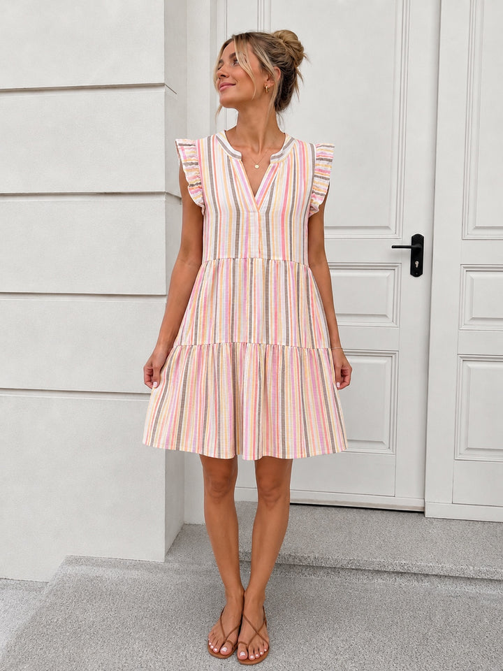 CANDY STREIFEN MUSSELIN KLEID