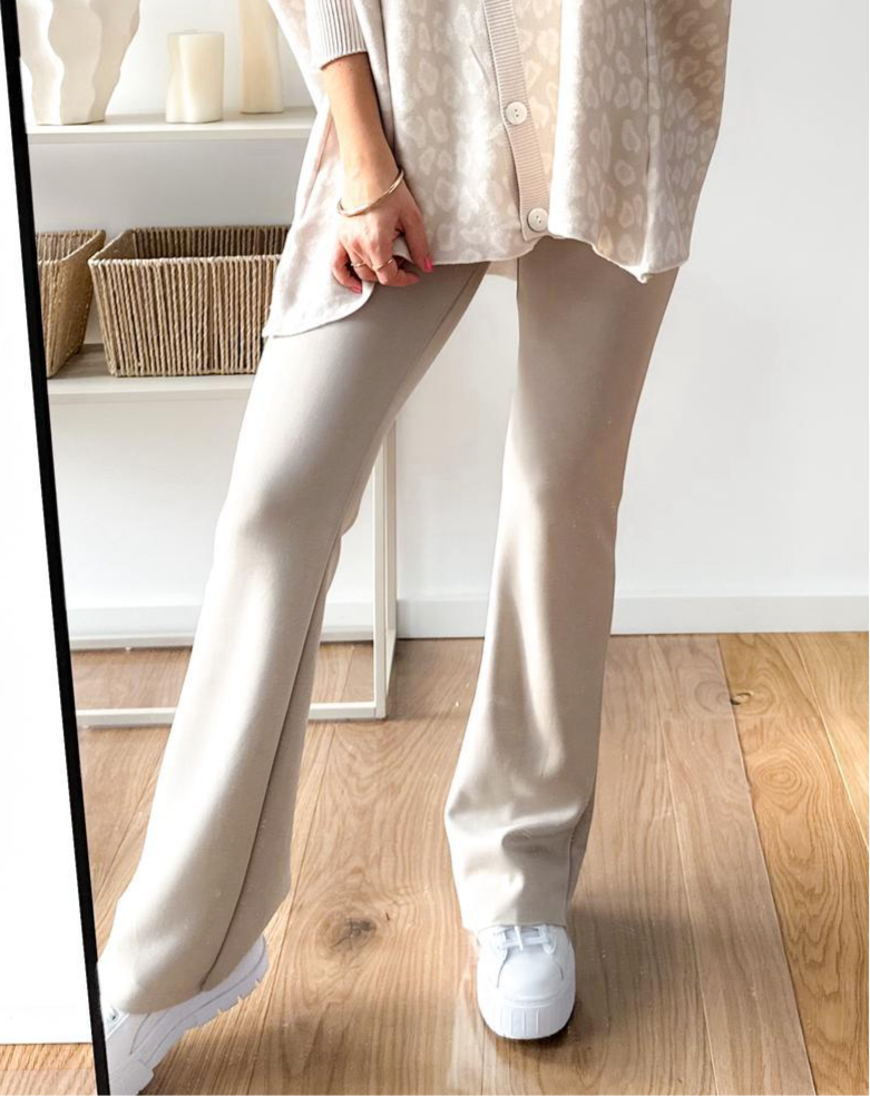 HIGH WAIST HOSE BELL - beige