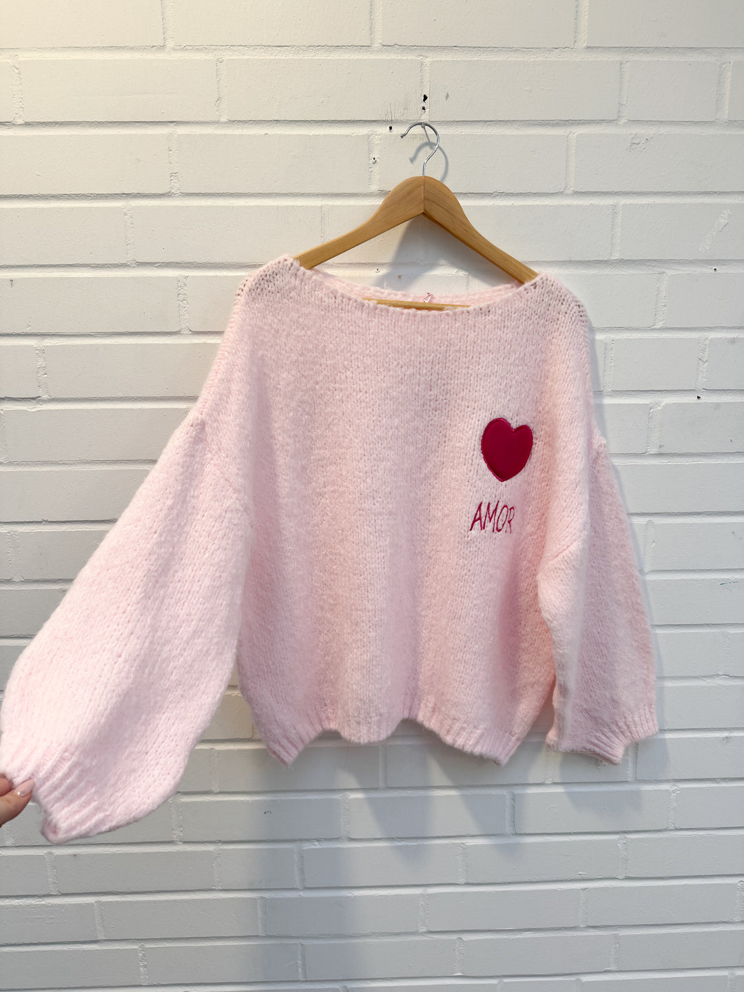 STRICKPULLOVER AMOR Herz - versch. Farben