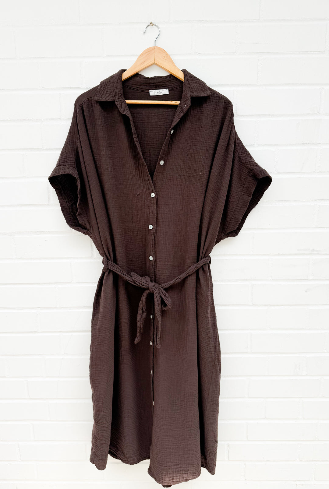 LANGES MUSSELIN BLUSENKLEID CORINNA - versch. Farben