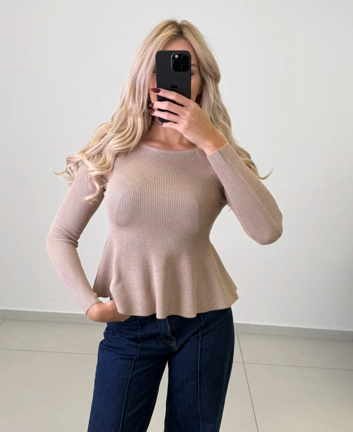 AUSGESTELLTER FEINSTRICK PULLOVER - versch. Farben