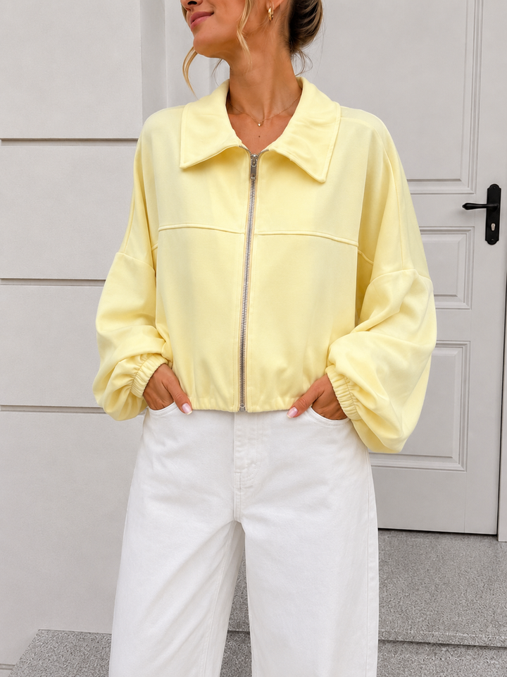 LOCKERE BALLON SWEATJACKE -versch. Farben