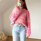 OVERSIZE STRICKPULLOVER MULTI DONA - Pink