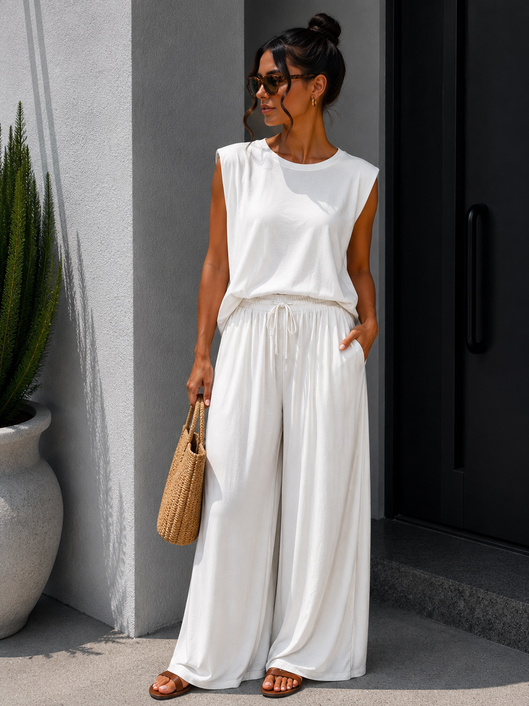 WEITE VISKOSE HOSE SHERLY - versch. Farben