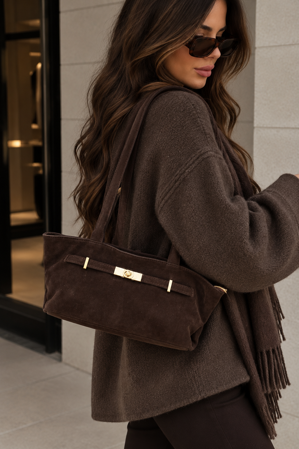 WILDLEDER SCHULTERTASCHE MADRID  - versch. Farben