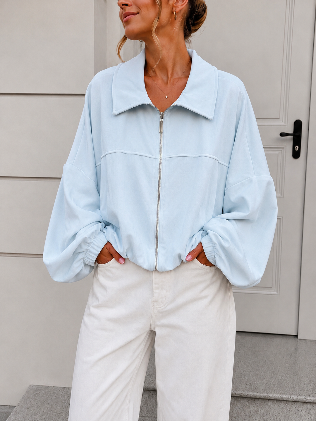 LOCKERE BALLON SWEATJACKE -versch. Farben