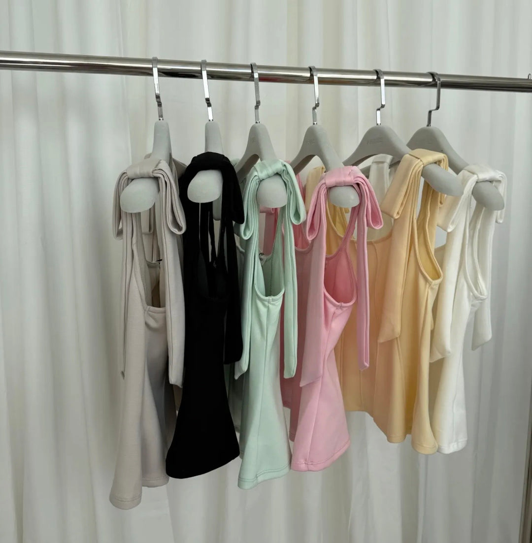 TOP ELVA mit Schleifen - versch. Farben