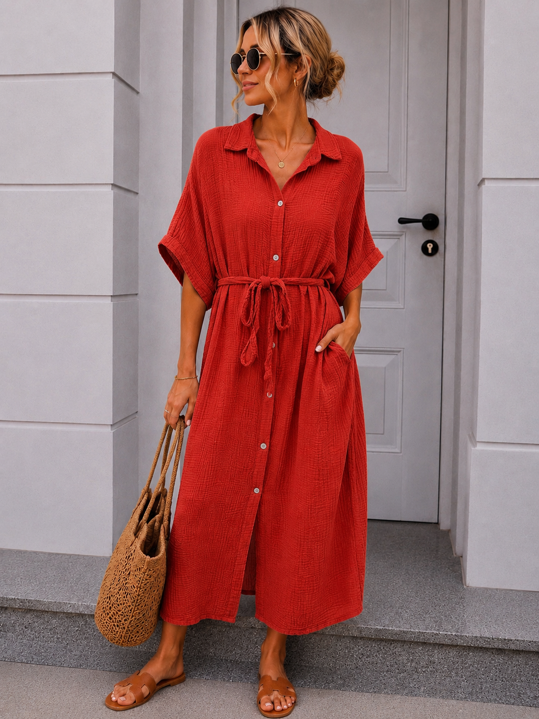 MUSSELIN BLUSENKLEID CORINNA - versch. Farben
