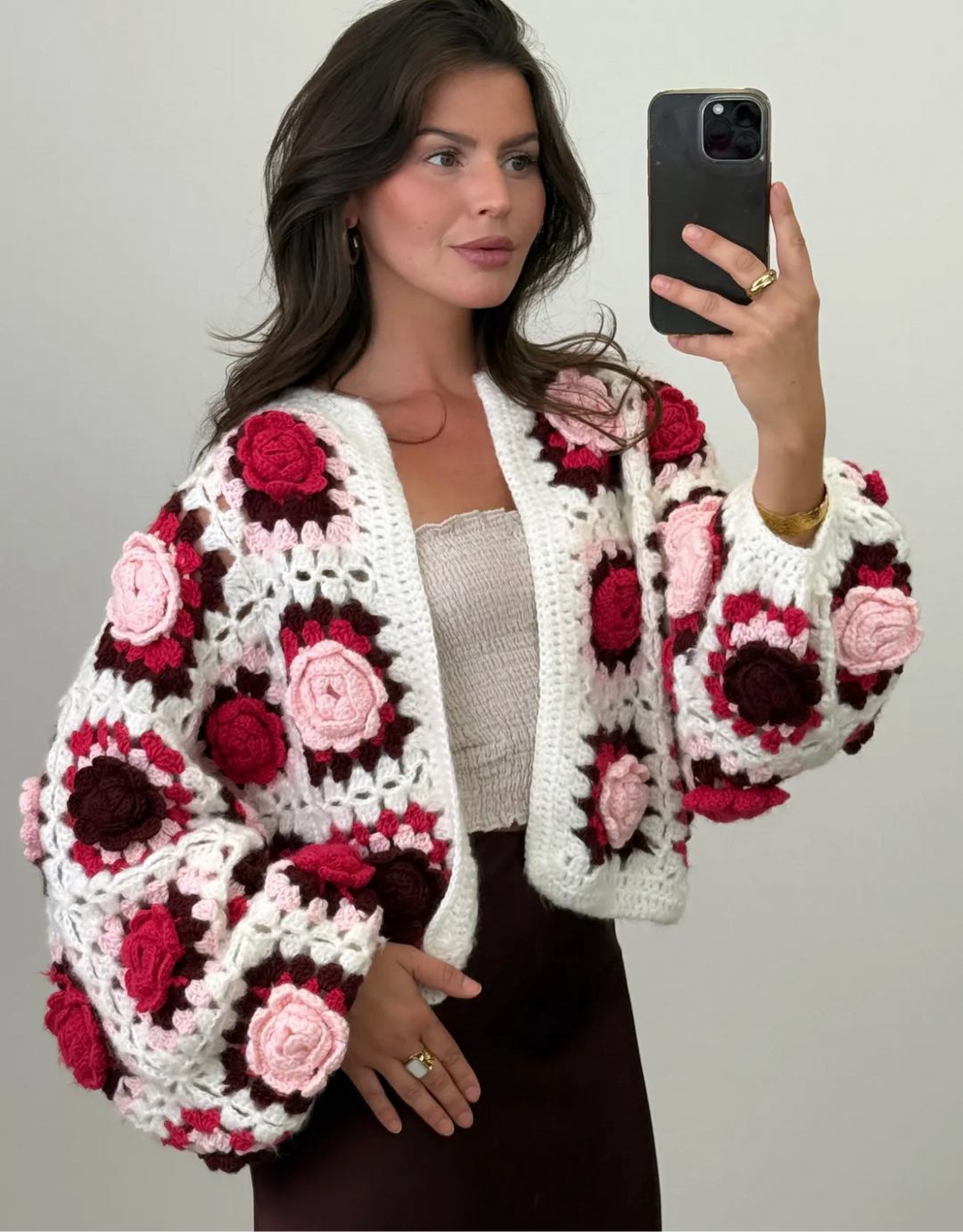 HANDMADE ROSÉ CARDIGAN