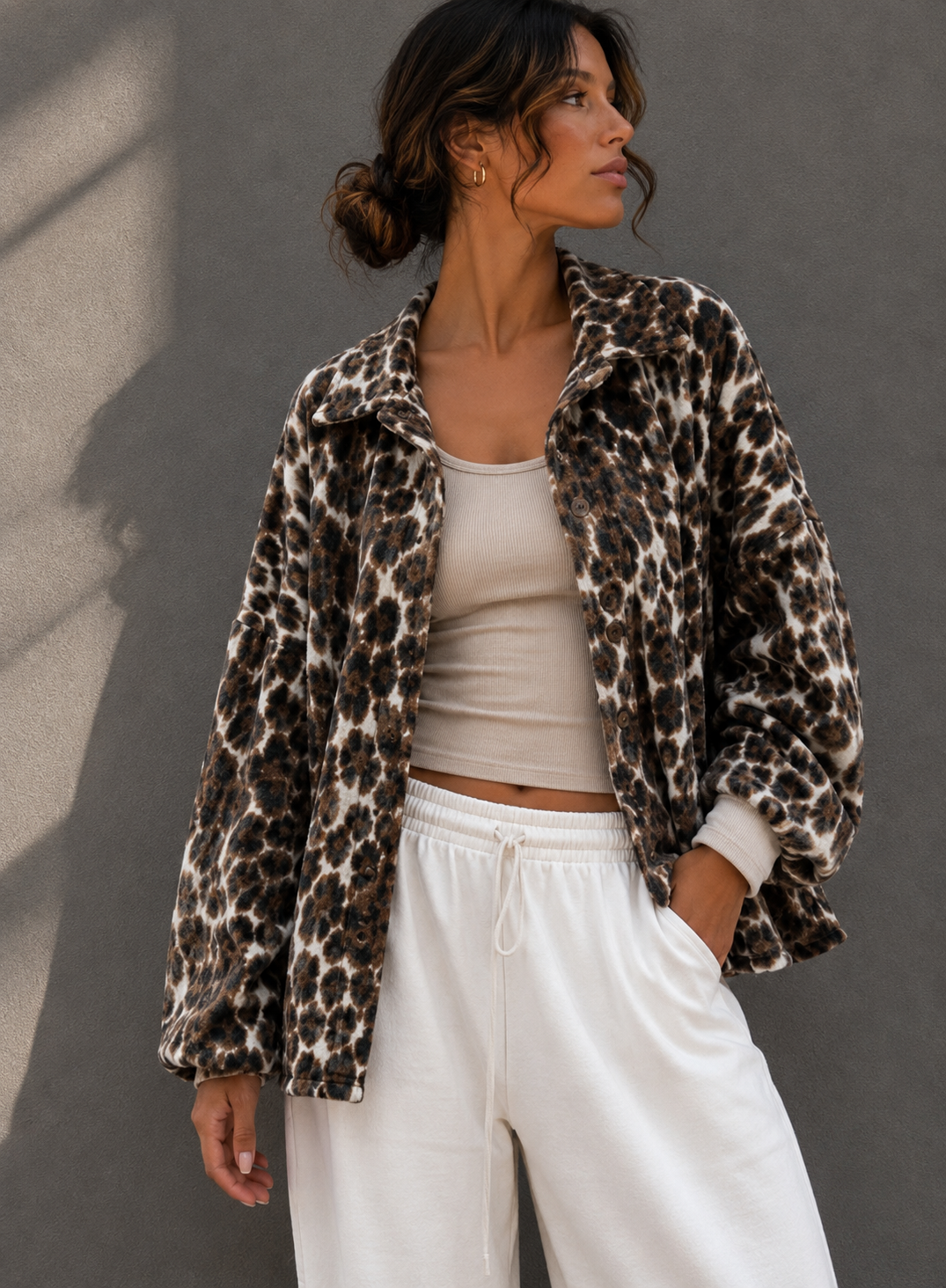 OVERSIZE LEO CORD JACKE