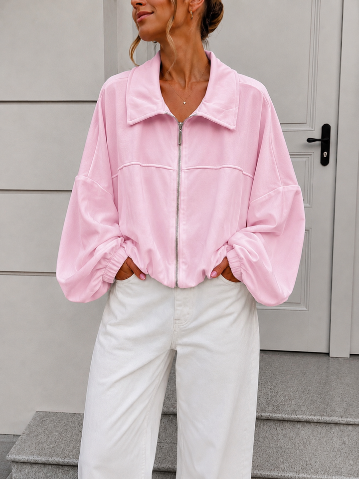 LOCKERE BALLON SWEATJACKE -versch. Farben