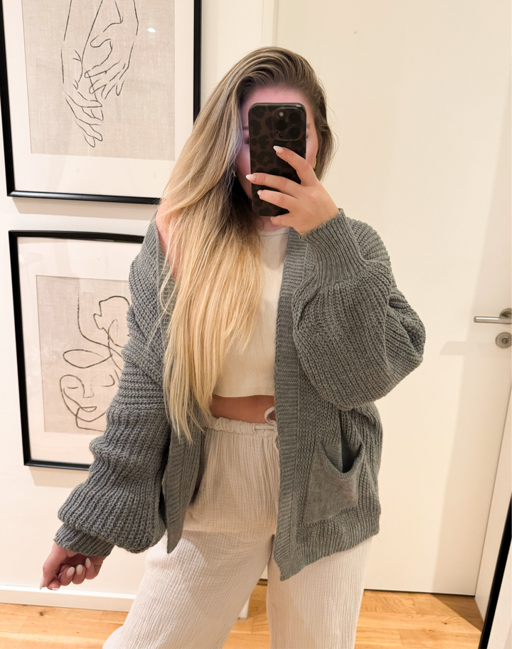 OVERSIZE BASIC CARDIGAN- versch. Farben